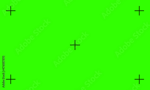 Video green screen banner. Video footage replacement tracking markers element. Vector line icon for Business and Advertising photo