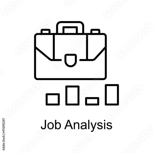 Job Analysis vector outline icon for web isolated on white background EPS 10 file © Optima GFX