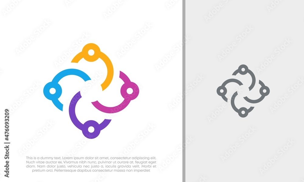 Global Community Logo Icon Elements Template. Community human Logo template vector. Community health care. Abstract Community logo Global Community Logo Icon Elements Template. Community human Logo template vector. Community health care. Abstract Community logo