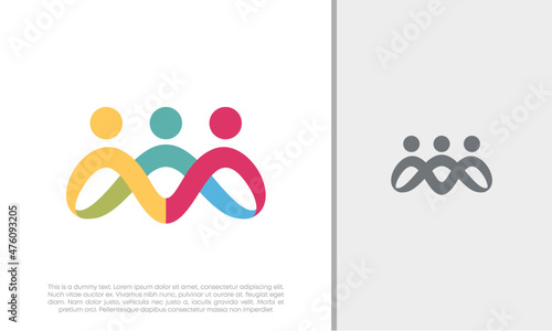 Global Community Logo Icon Elements Template. Community human Logo template vector. Community health care. Abstract Community logo