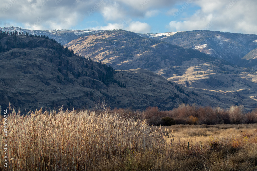 Autumn mountain landscape in the Okanagan Valley