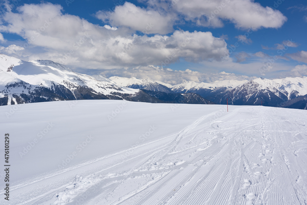 Ski slope from the summit of the south slope