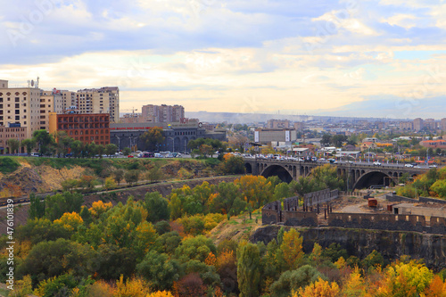 Beautiful panorama of Yerevan  Armenia