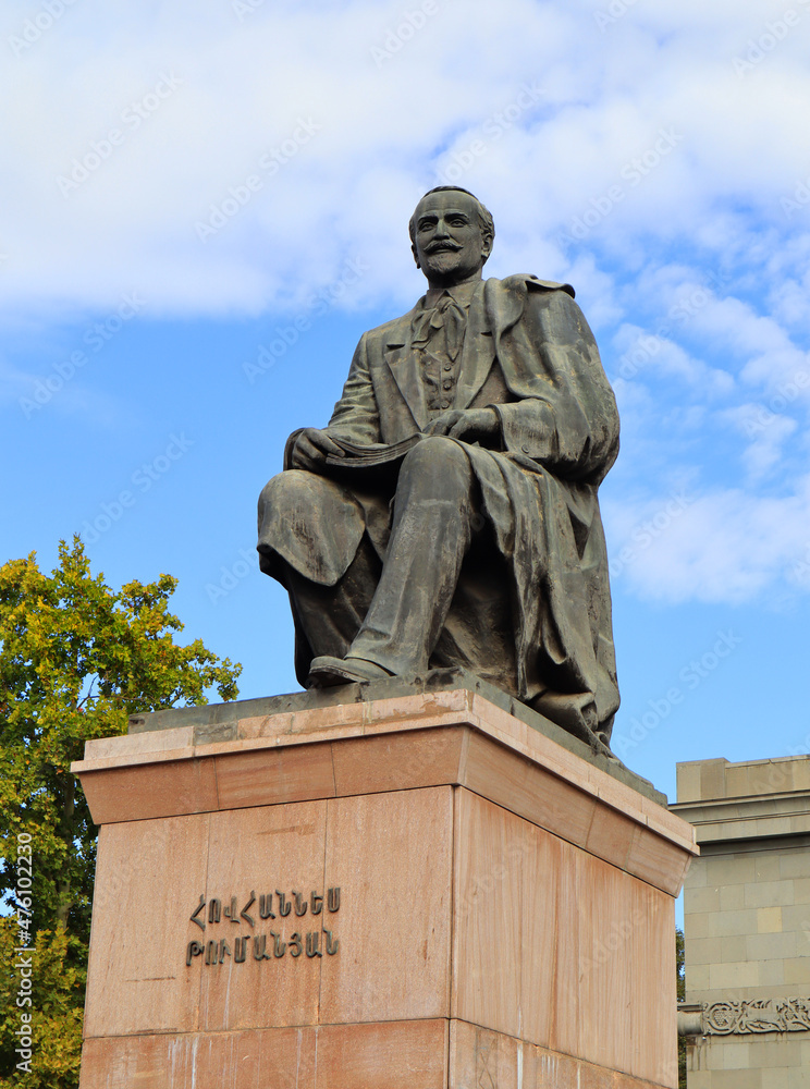  Monument to Hovhannes Tumanyan near Armenian Academic Opera and Ballet Theater  in Yerevan