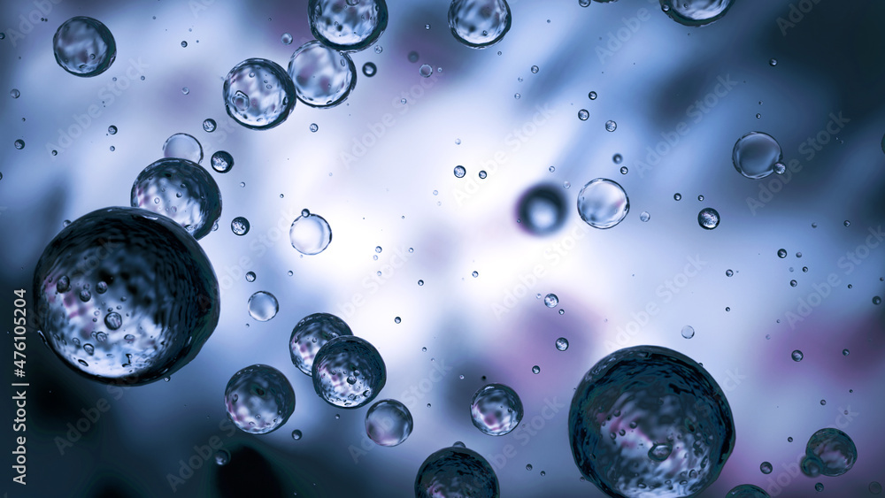 custom made wallpaper toronto digitalBlue round particles float together