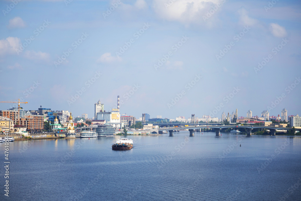 Port on the Dnieper river in the city of Kiev
