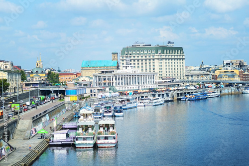 Port on the Dnieper river in the city of Kiev