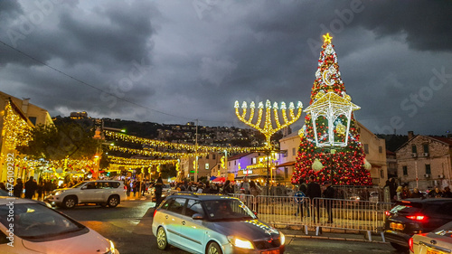 holiday of the holidays in Haifa city photo