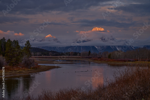 Foto Sun-kissed Peaks - Oxbow Bend, Grand Teton National PArk
