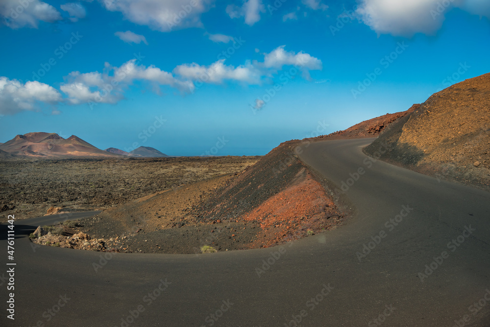 View of Timanfaya National Park - Lanzarote, Canary Islands, Spain