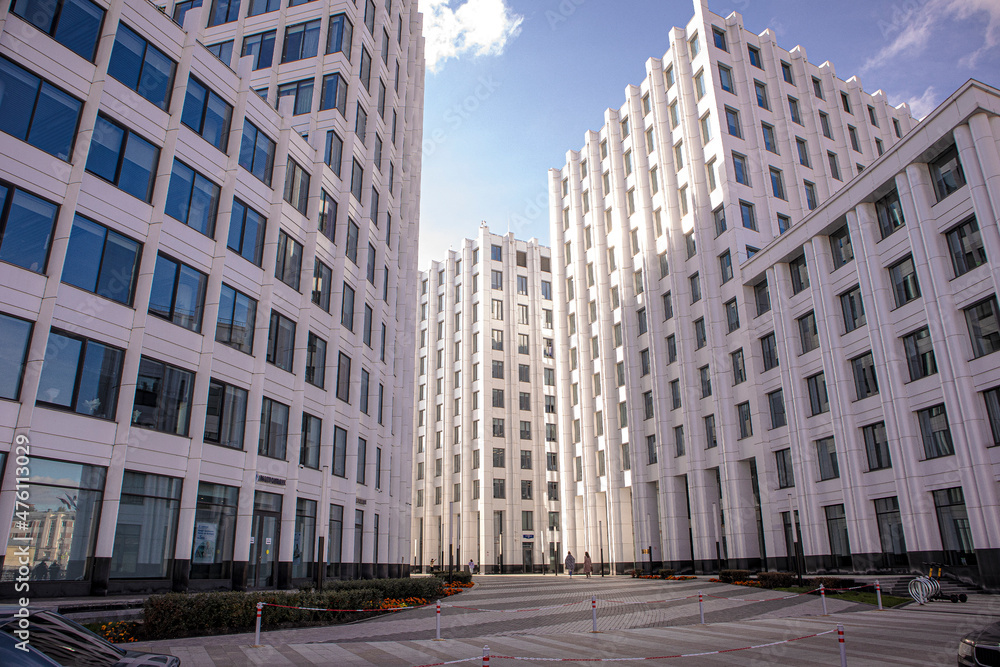 Fototapeta premium white buildings in Moscow 