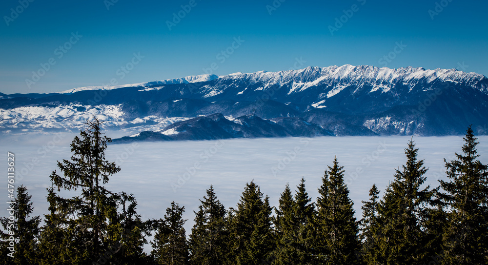 Sea of clouds in winter 