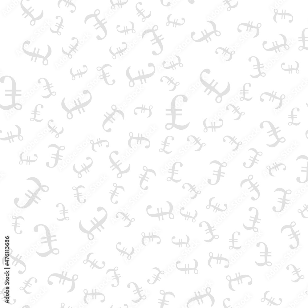 Seamless vector pattern with pound sterling currency, can be used as tiling, web pattern or for just finance related design.