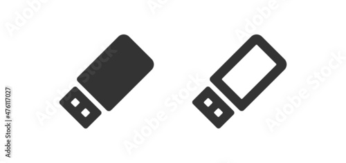 Usb stick icon. USB memory symbol. Flash drive web sign. Storage illustration in vector flat