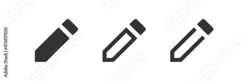 Pencil icon. Web pen sign. Design, drawing symbol. Outline art simple illustration in vector flat