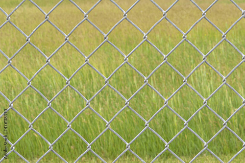 Closeup of chain link fence