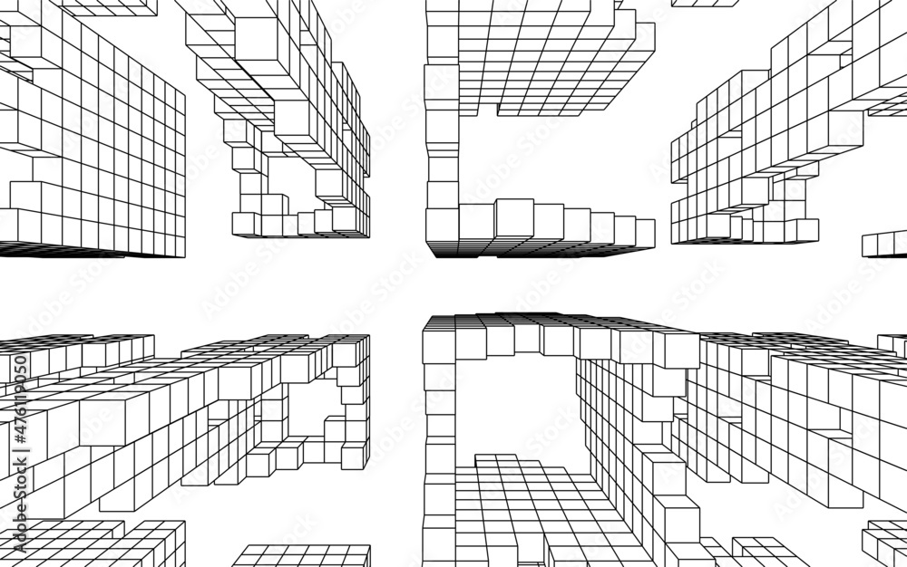 Naklejka premium hand drawn sketch of houses