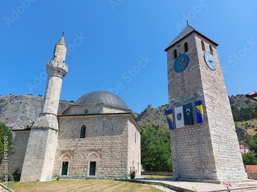 Scenic shot of the Livno mosque in Bosnia and Herzegovina photo