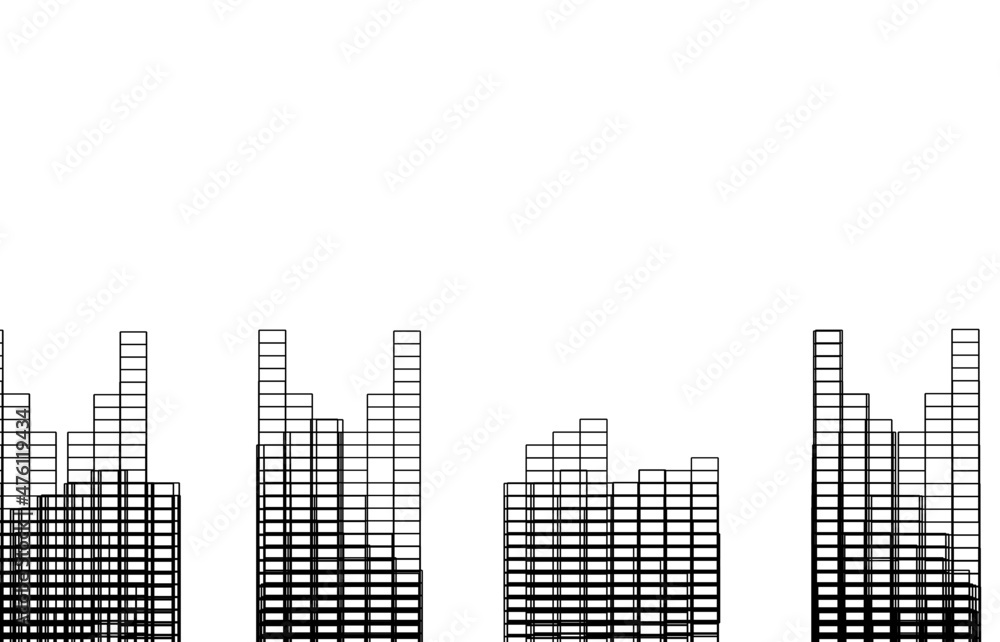 Obraz premium abstract city skyline
