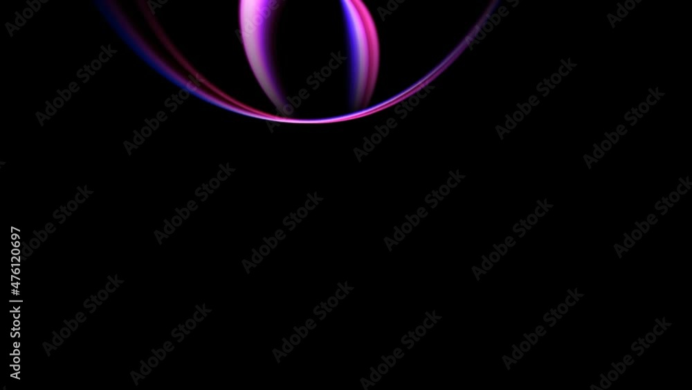 Colorful strings in motion against black background Colorful strings in motion against black background