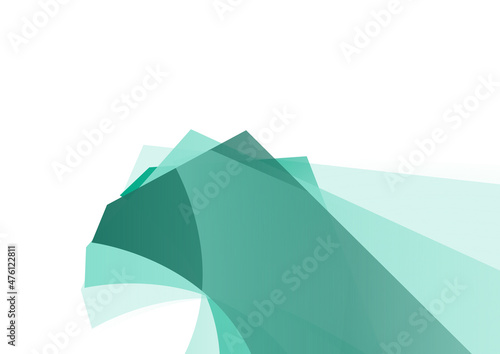 green background with triangles isolated on white background