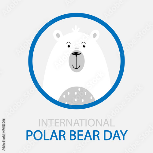 International polar bear day logo, vector art illustration.