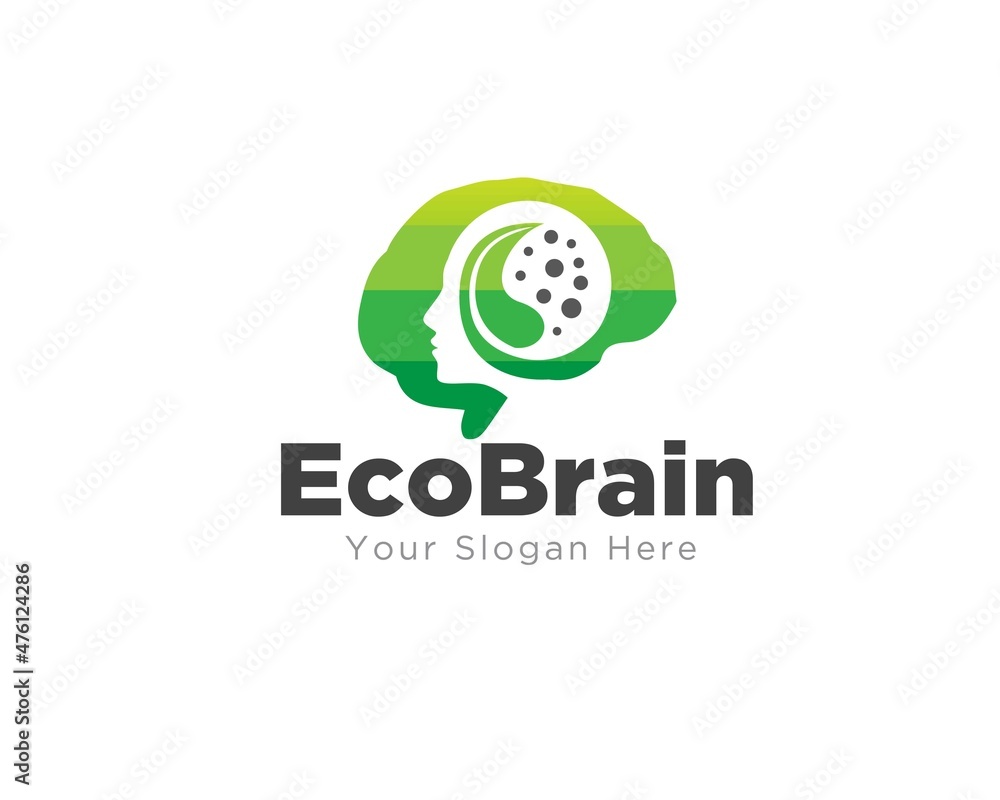 eco brain health and consulting for medical service and clinic logo eco brain health and consulting for medical service and clinic logo