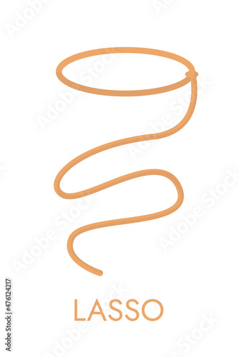 Cowboy lasso icon. Isometric of cowboy lasso vector icon for web design isolated on white background