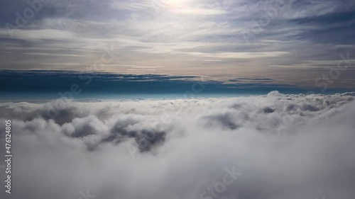 Wallpaper Mural Aerial view from high altitude of earth covered with puffy rainy clouds forming before rainstorm Torontodigital.ca