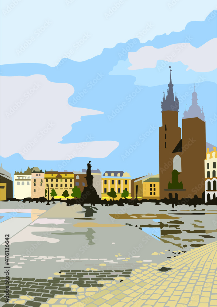 Obraz premium Krakow main square