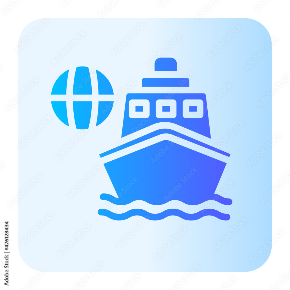 ship cargo international gradient icon ship cargo international gradient icon