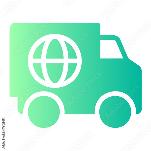 delivery truck Global gradient icon