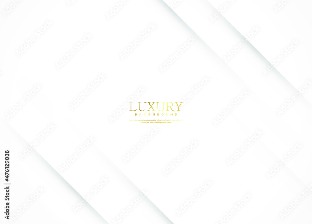 White luxury abstract background with golden lines and shadows. Premium vector illustration White luxury abstract background with golden lines and shadows. Premium vector illustration