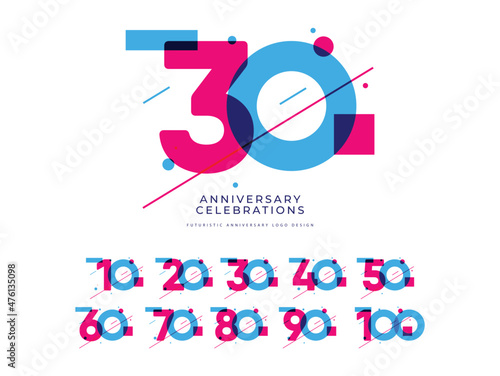 Anniversary celebration Logo Colletions concept