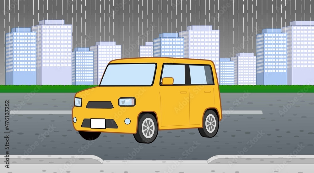 Obraz premium ボックスカーのイラスト