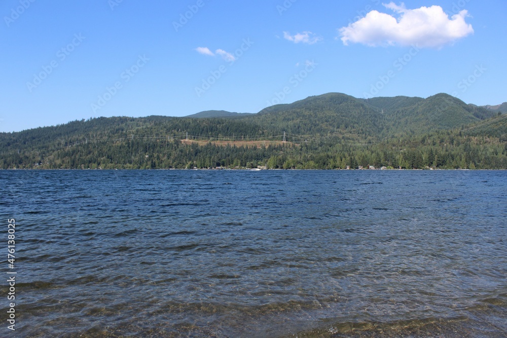 A panoramic view of Lake Whatcom and Northshore