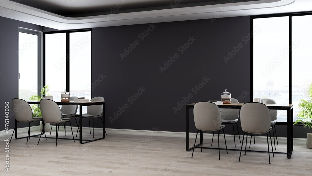 Fototapeta premium minimalist restaurant or coffee shop for company logo mockup