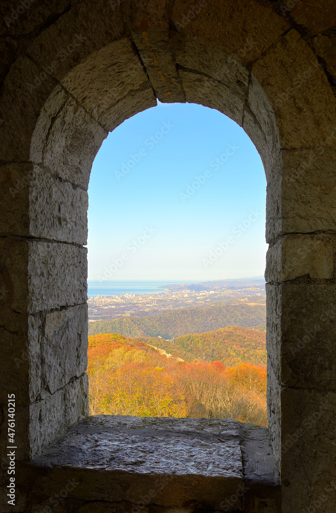 Landscape in a narrow window