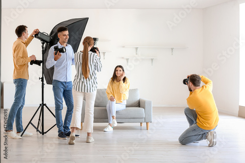 Young photographers taking ...