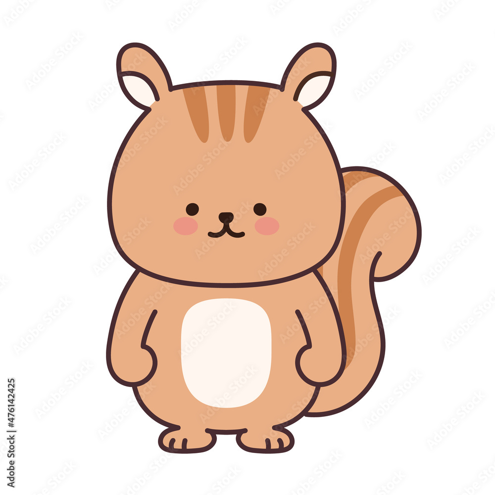 Squirrel waiting for a friend. Vector illustration isolated on a white background. Squirrel waiting for a friend. Vector illustration isolated on a white background.