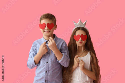 Happy children with party d...