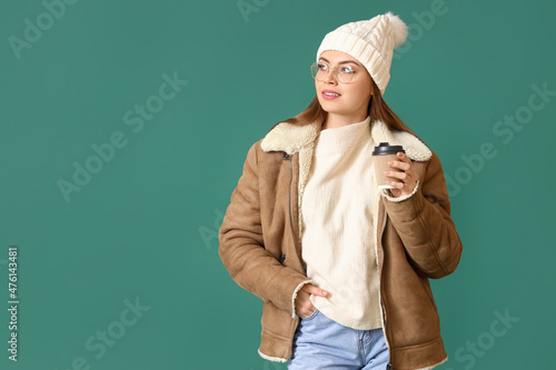 Beautiful young woman in wi...