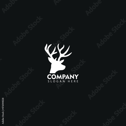 Deer symbol-logo with line art style