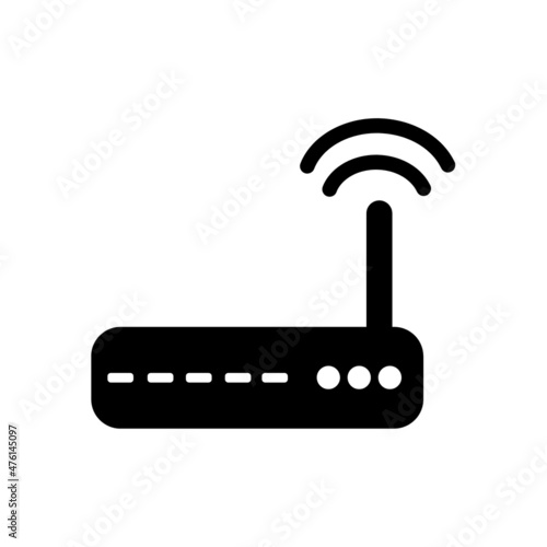 Internet, router, signal wifi icon isolated on white