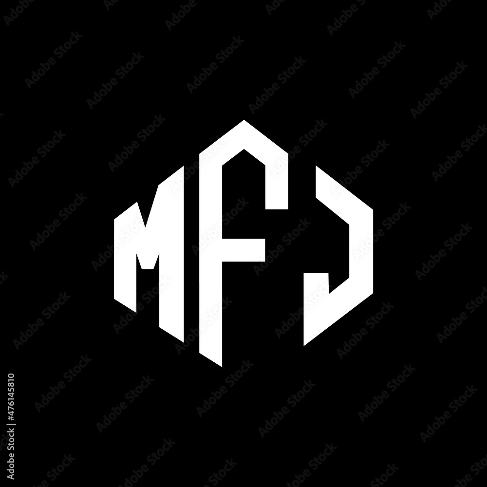MFJ letter logo design with polygon shape. MFJ polygon and cube shape logo design. MFJ hexagon vector logo template white and black colors. MFJ monogram, business and real estate logo. MFJ letter logo design with polygon shape. MFJ polygon and cube shape logo design. MFJ hexagon vector logo template white and black colors. MFJ monogram, business and real estate logo.