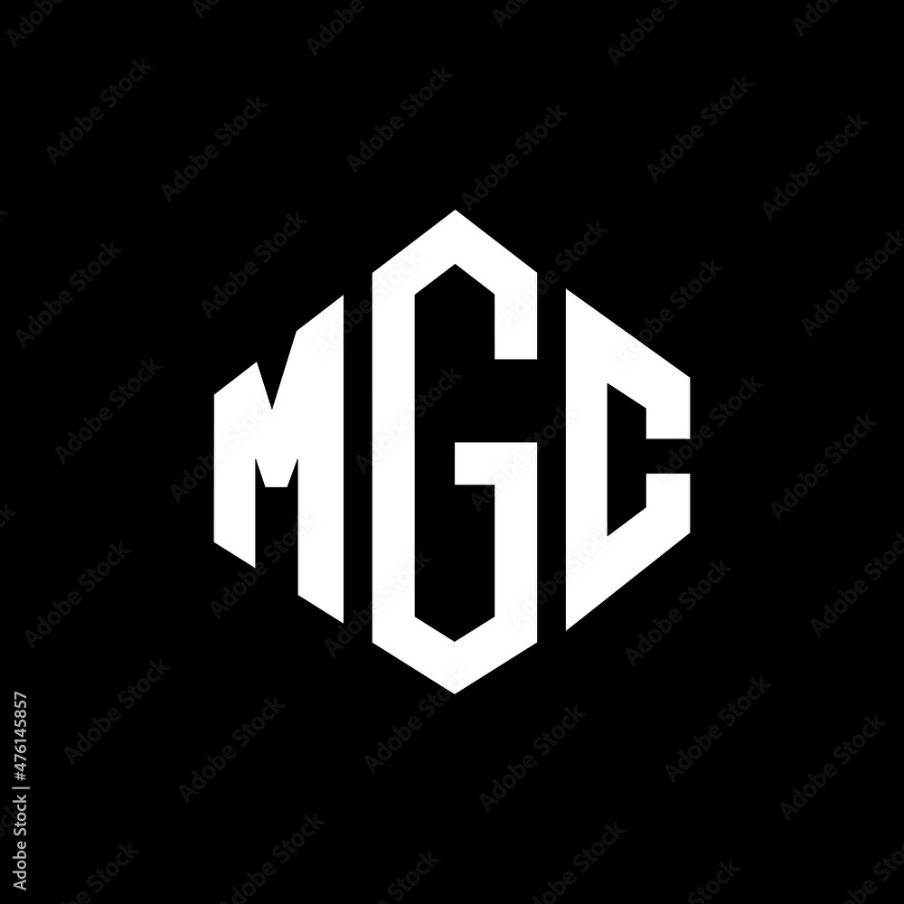 MGC letter logo design with polygon shape. MGC polygon and cube shape logo design. MGC hexagon vector logo template white and black colors. MGC monogram, business and real estate logo.