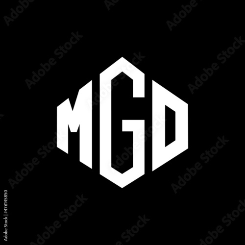 MGO letter logo design with polygon shape. MGO polygon and cube shape logo design. MGO hexagon vector logo template white and black colors. MGO monogram, business and real estate logo.