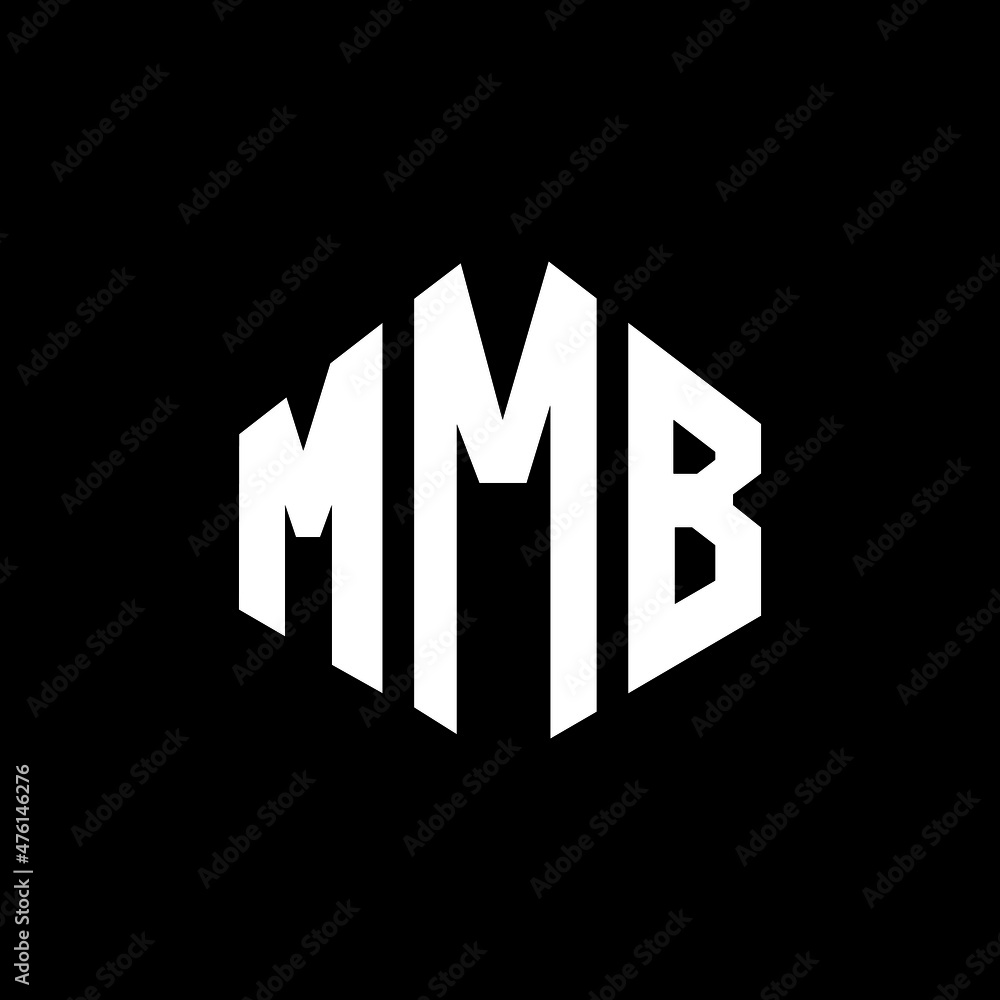 MMB letter logo design with polygon shape. MMB polygon and cube shape ...