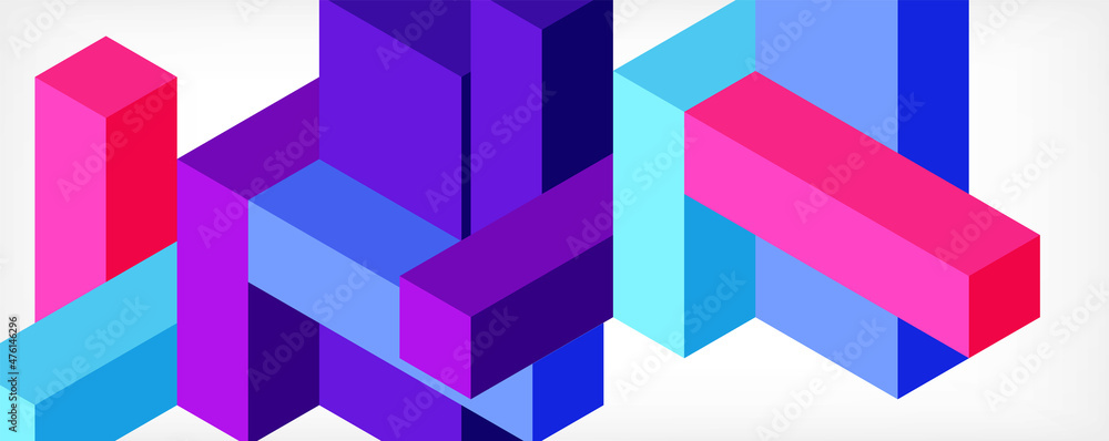 Abstract background. 3d cubes, cubic elements and blocks. Techno or business concept for wallpaper, banner, background, landing page Abstract background. 3d cubes, cubic elements and blocks. Techno or business concept for wallpaper, banner, background, landing page