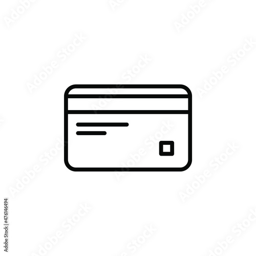 Credit Card, Payment Line Icon, Vector, Illustration, Logo Template. Suitable For Many Purposes.